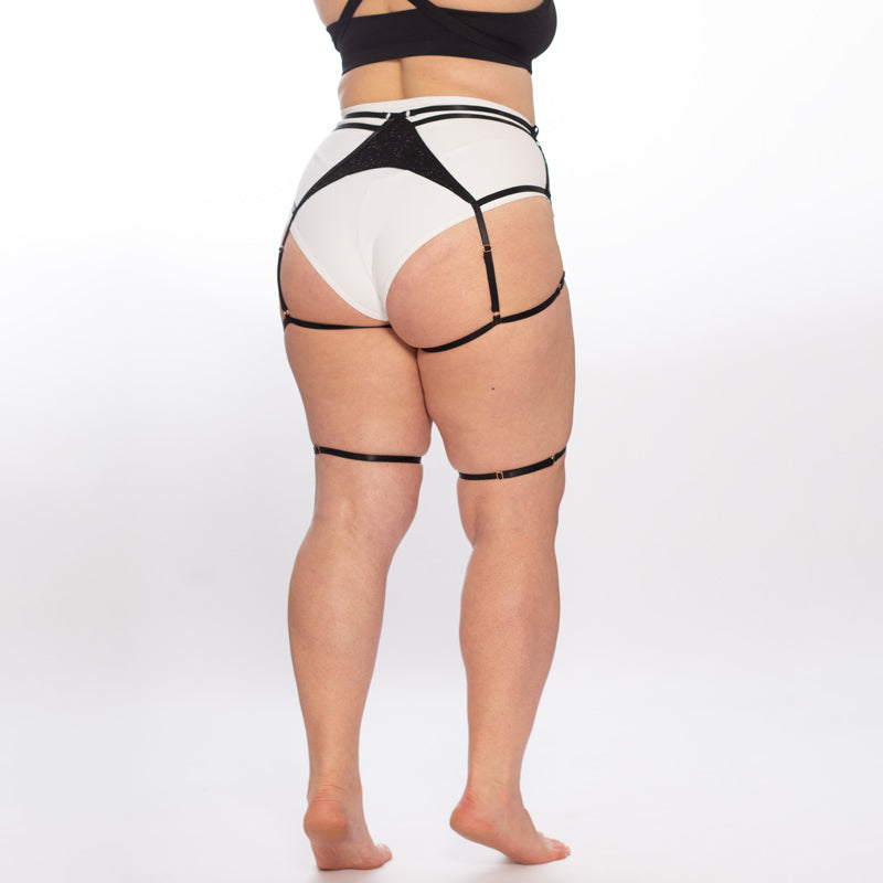 Black Shine Garter Belt