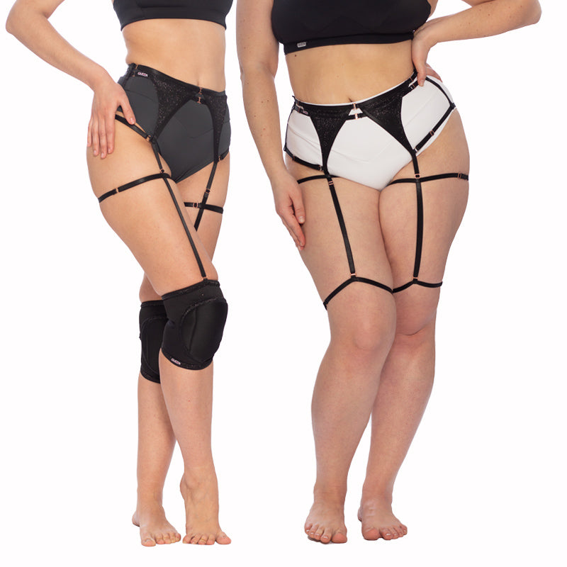 Black Shine Garter Belt