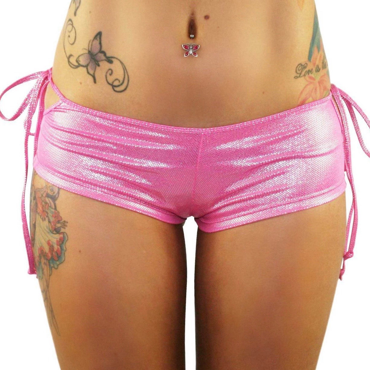 Holo Tie Side Hot Pants