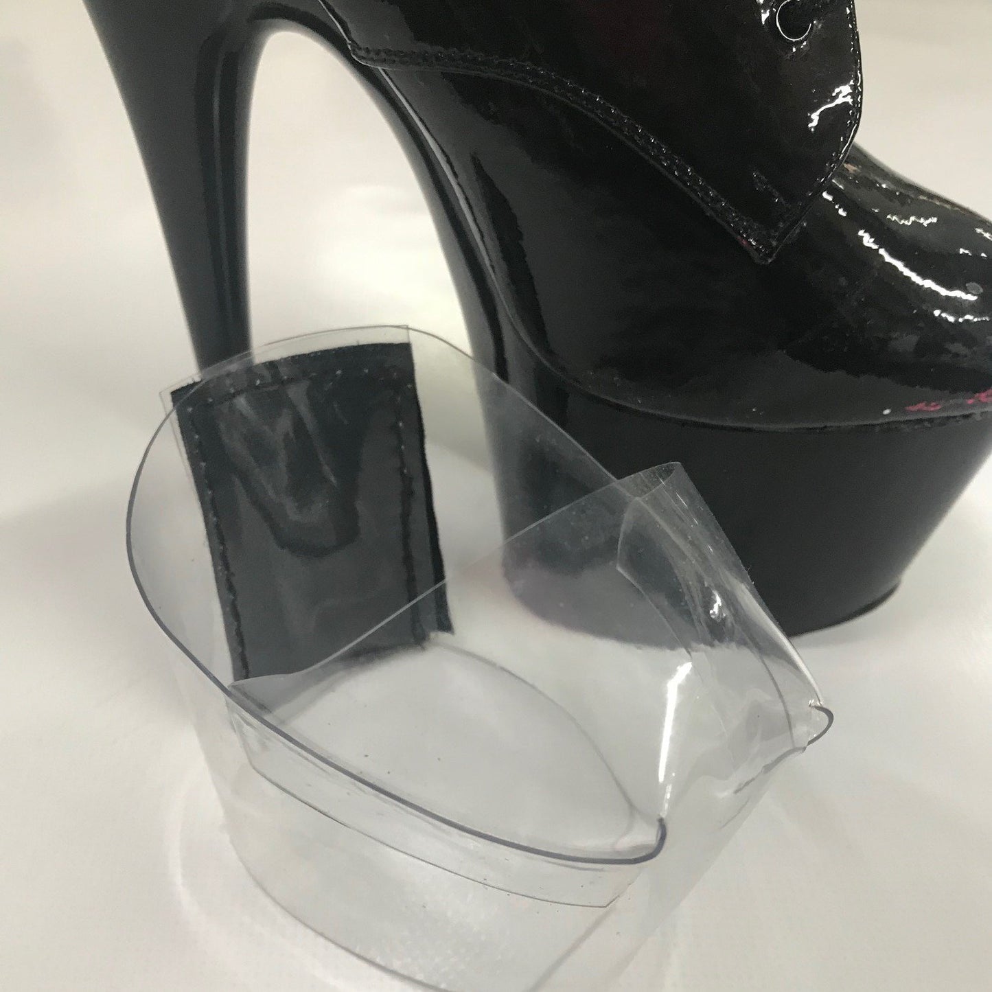 Clear Boot Cover Shoe Protectors - Black Fastener