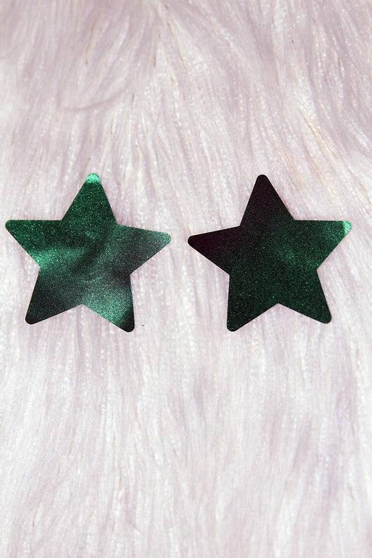 Green Star Metallic Pasties